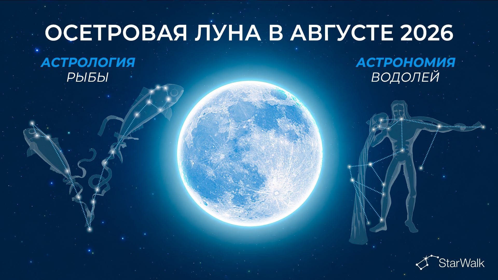 В каком созвездии будет августовское полнолуние?