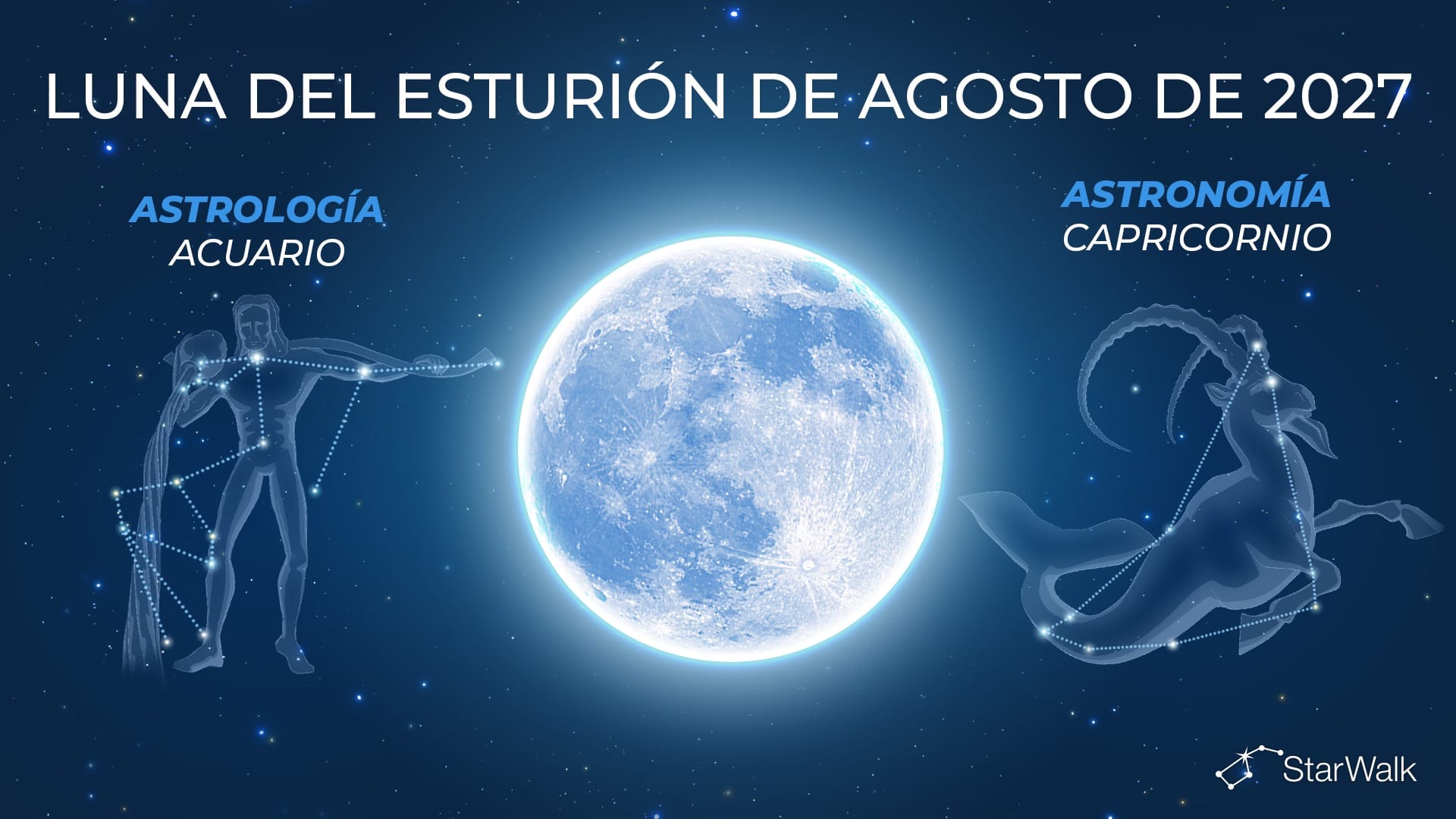 ¿En qué constelación estará la Luna llena de agosto?