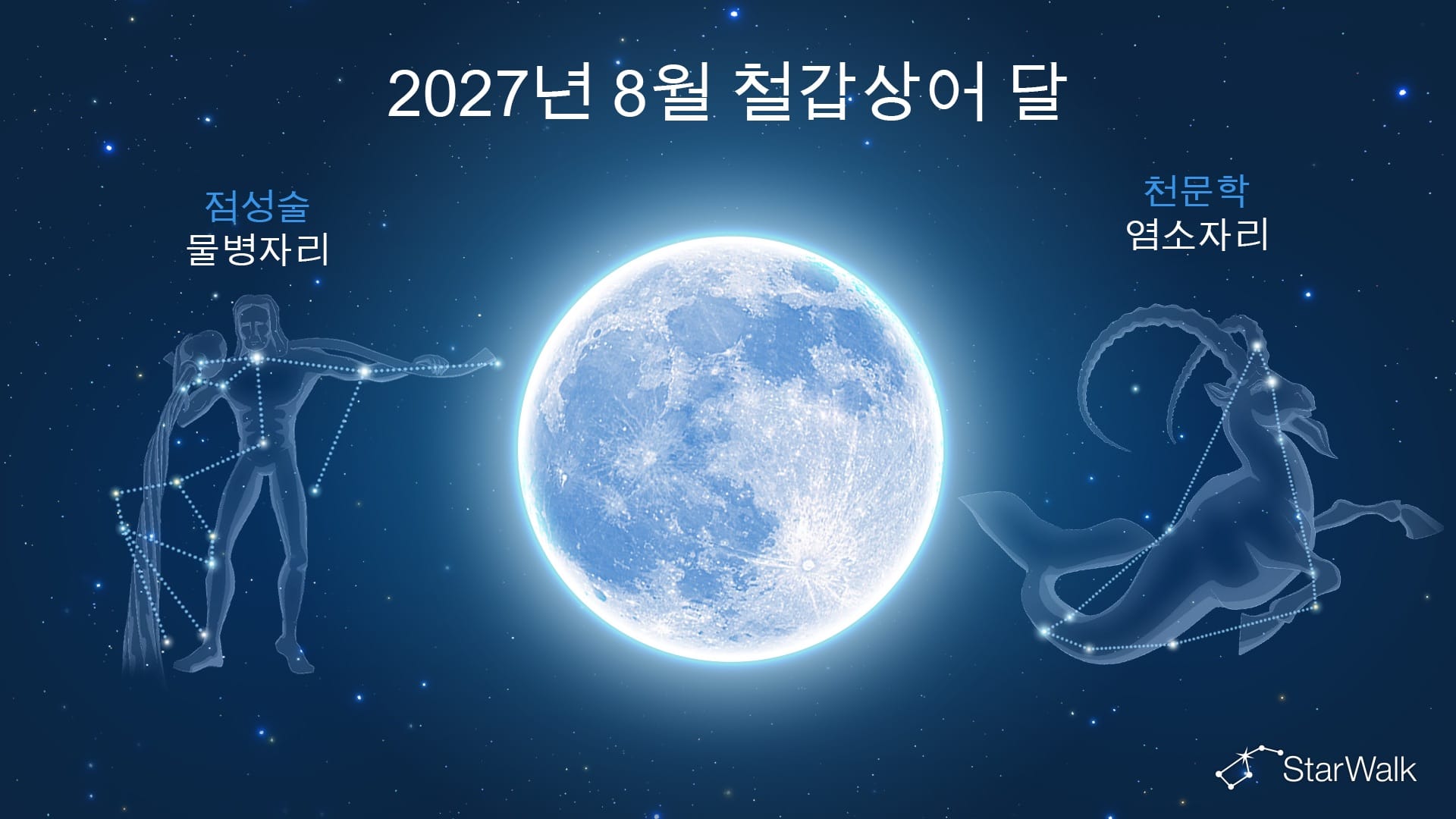 8월 보름달은 어느 별자리에 있나요?