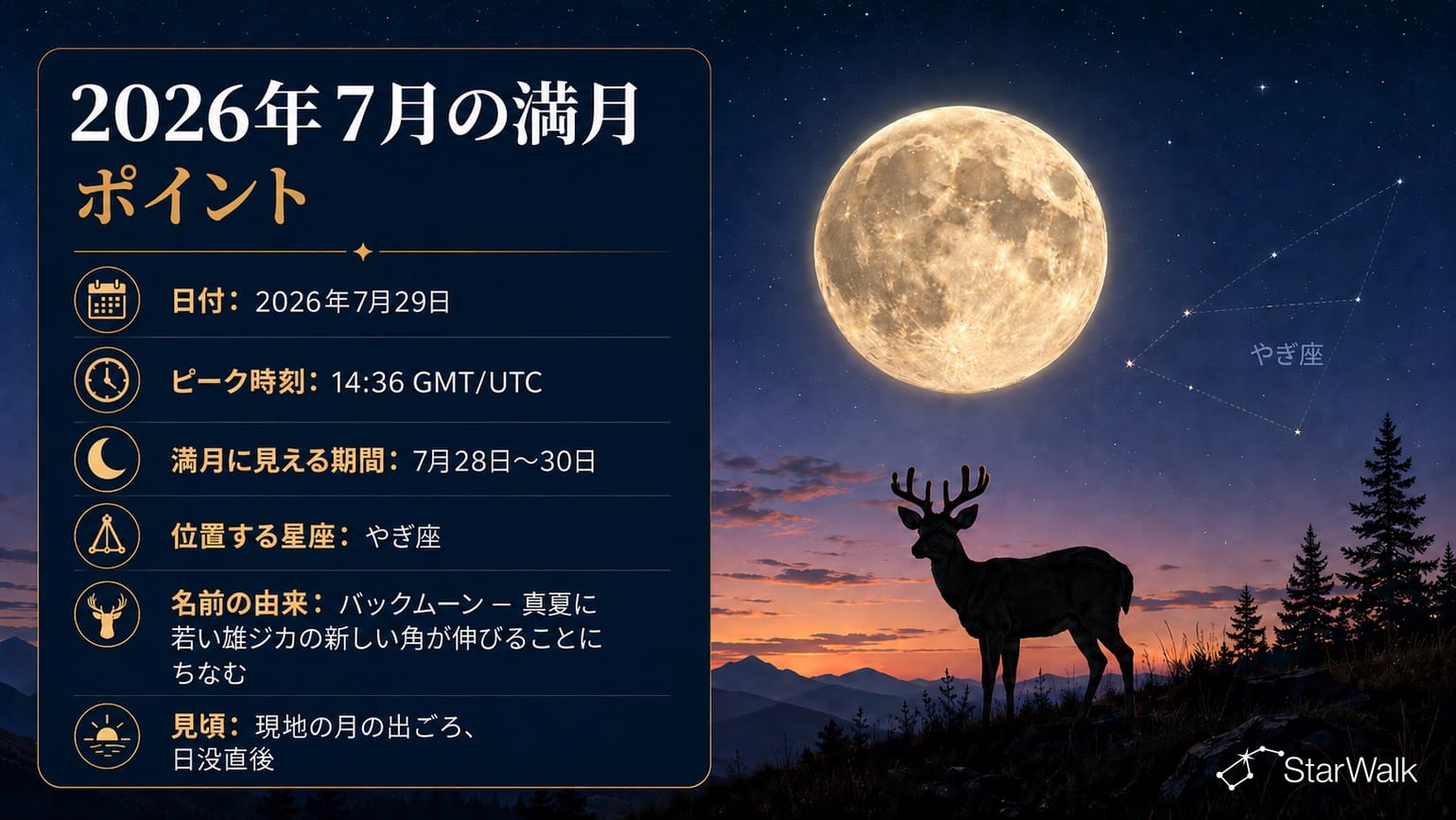 2026年7月の満月:ポイントまとめ