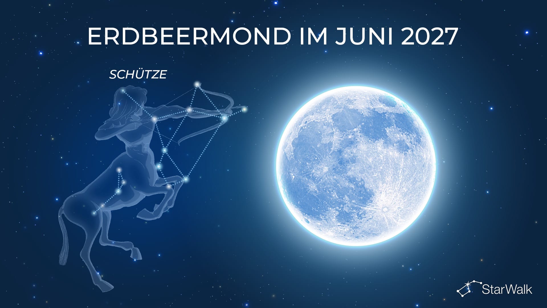 In welchem Sternbild befindet sich der Vollmond im Juni?