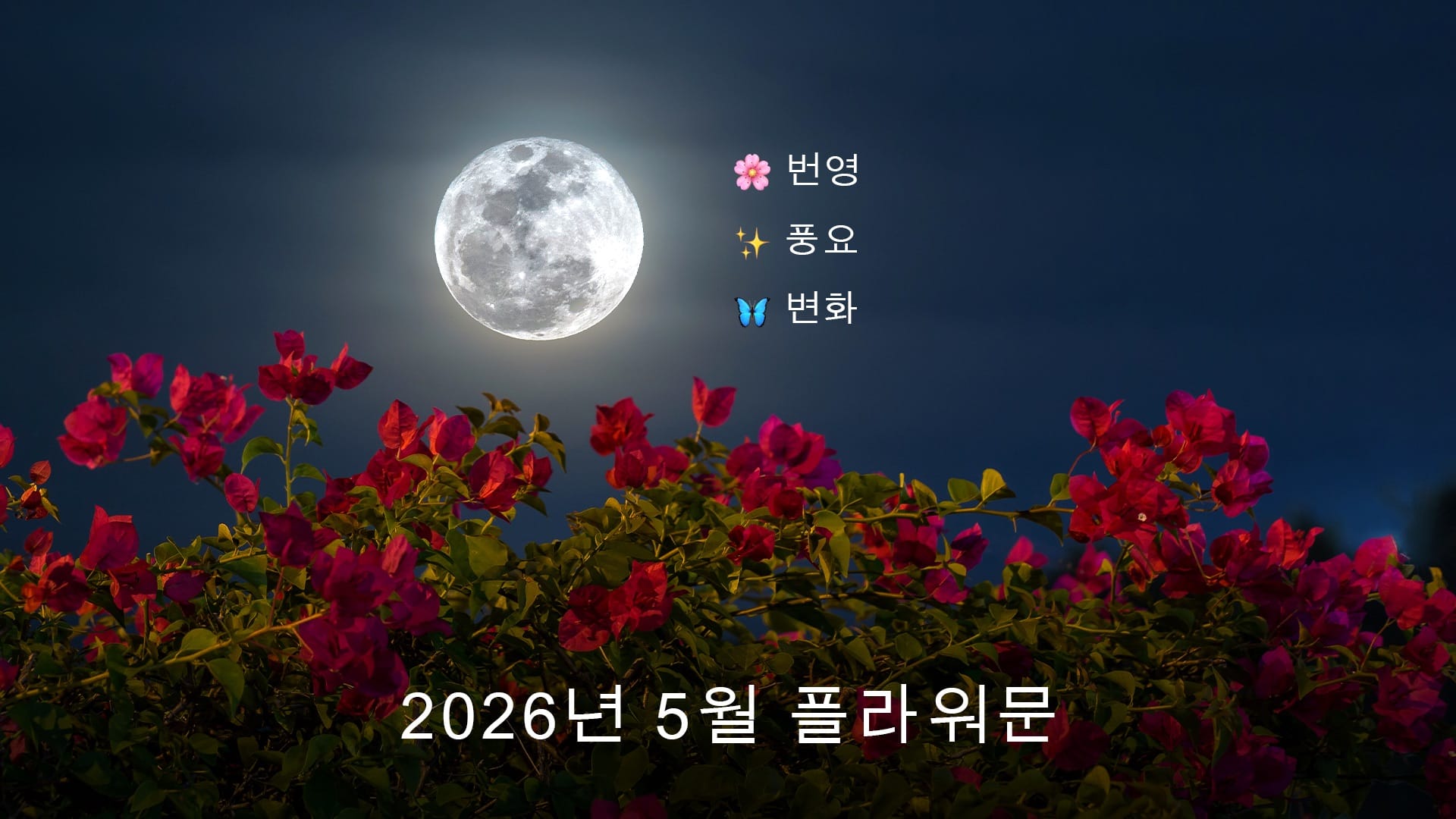 2026년 5월 보름달: 영적인 의미