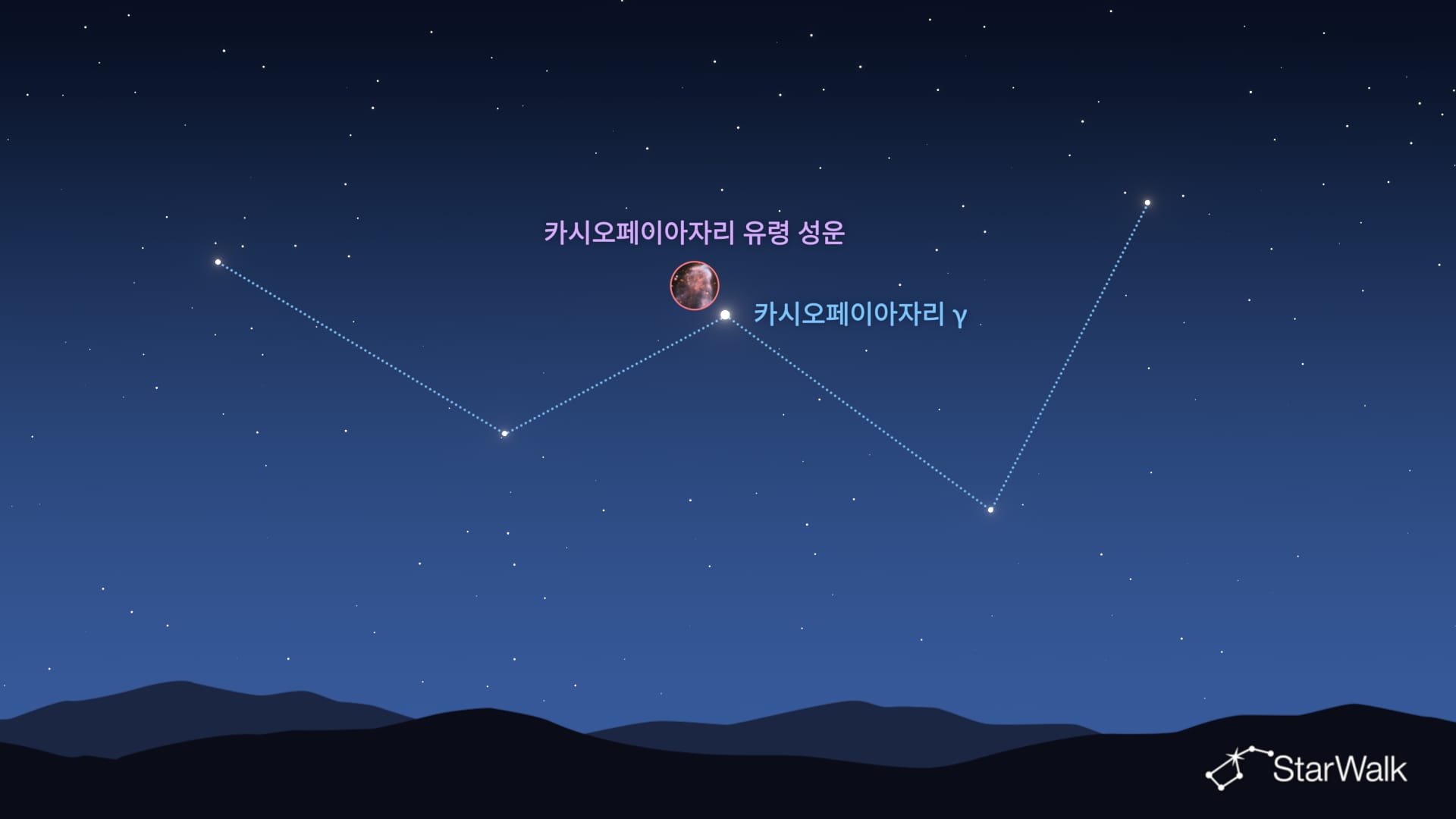 카시오페이아의 유령 찾는 법