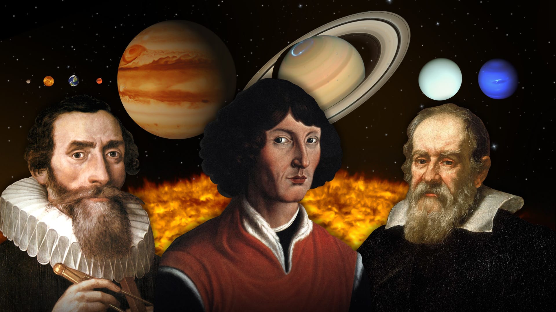 Great astronomers: collage of three