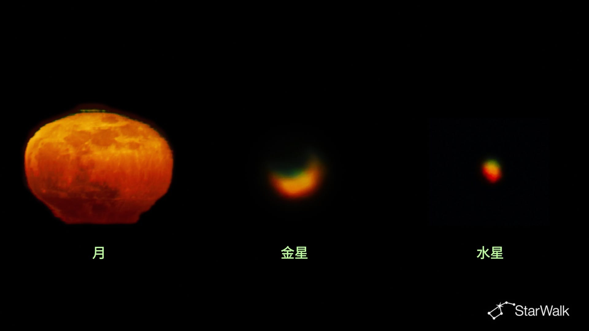 月・金星・水星のグリーンフラッシュ