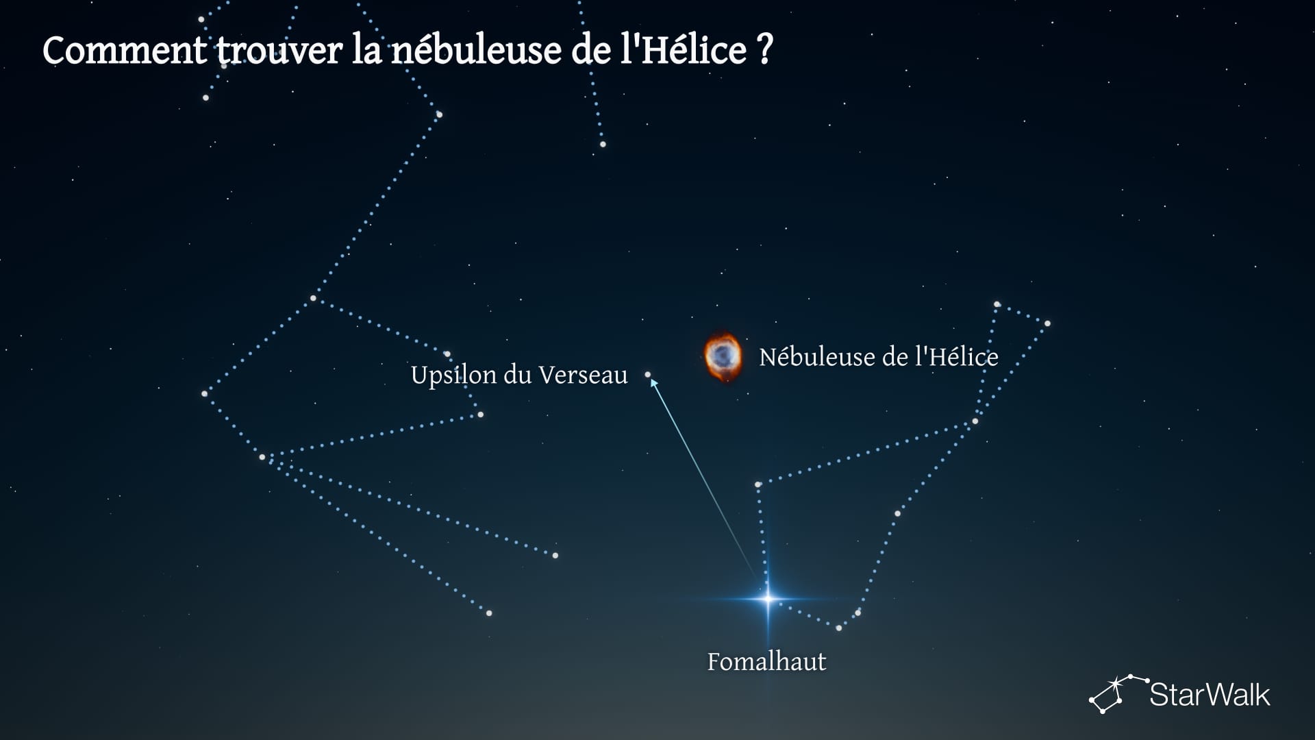 Nébuleuse de l’Hélice — Comment la trouver