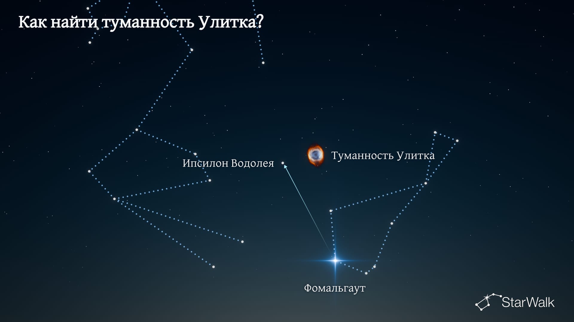 Туманность Улитка — как найти