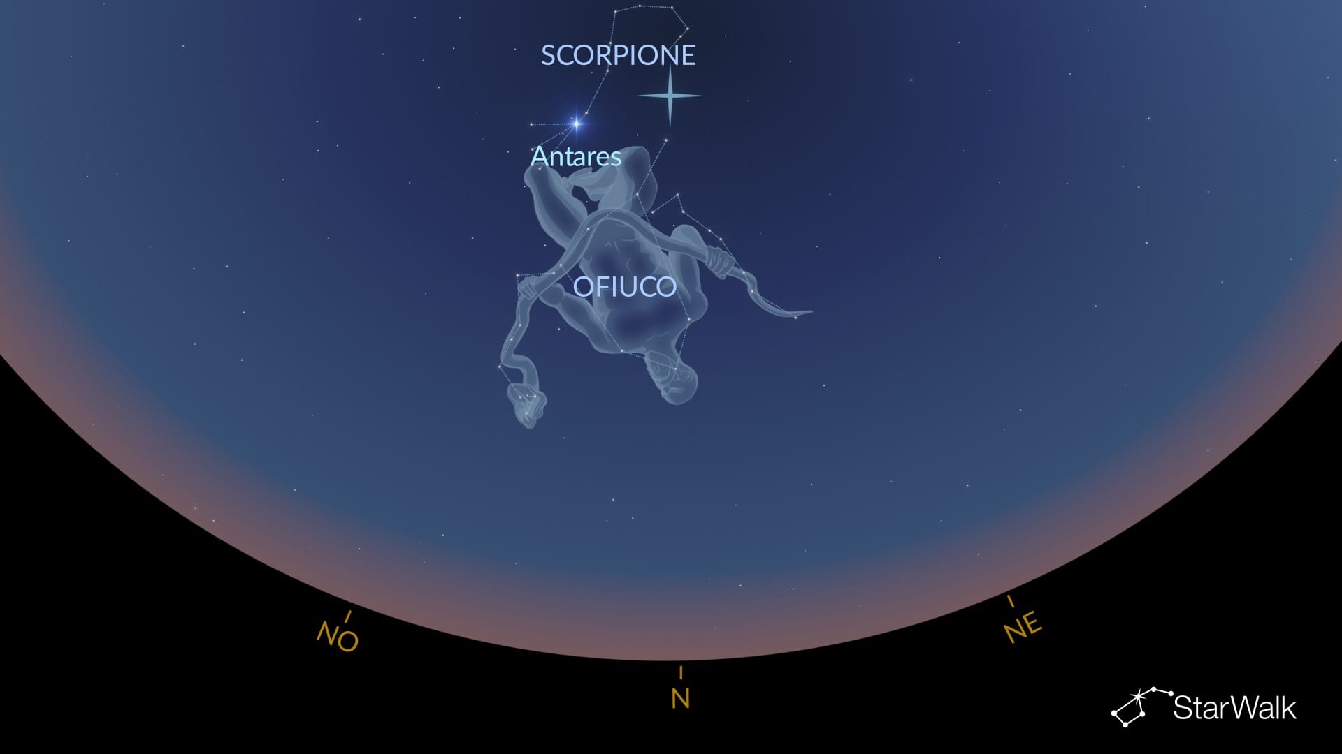 Come trovare Ofiuco nell’emisfero sud