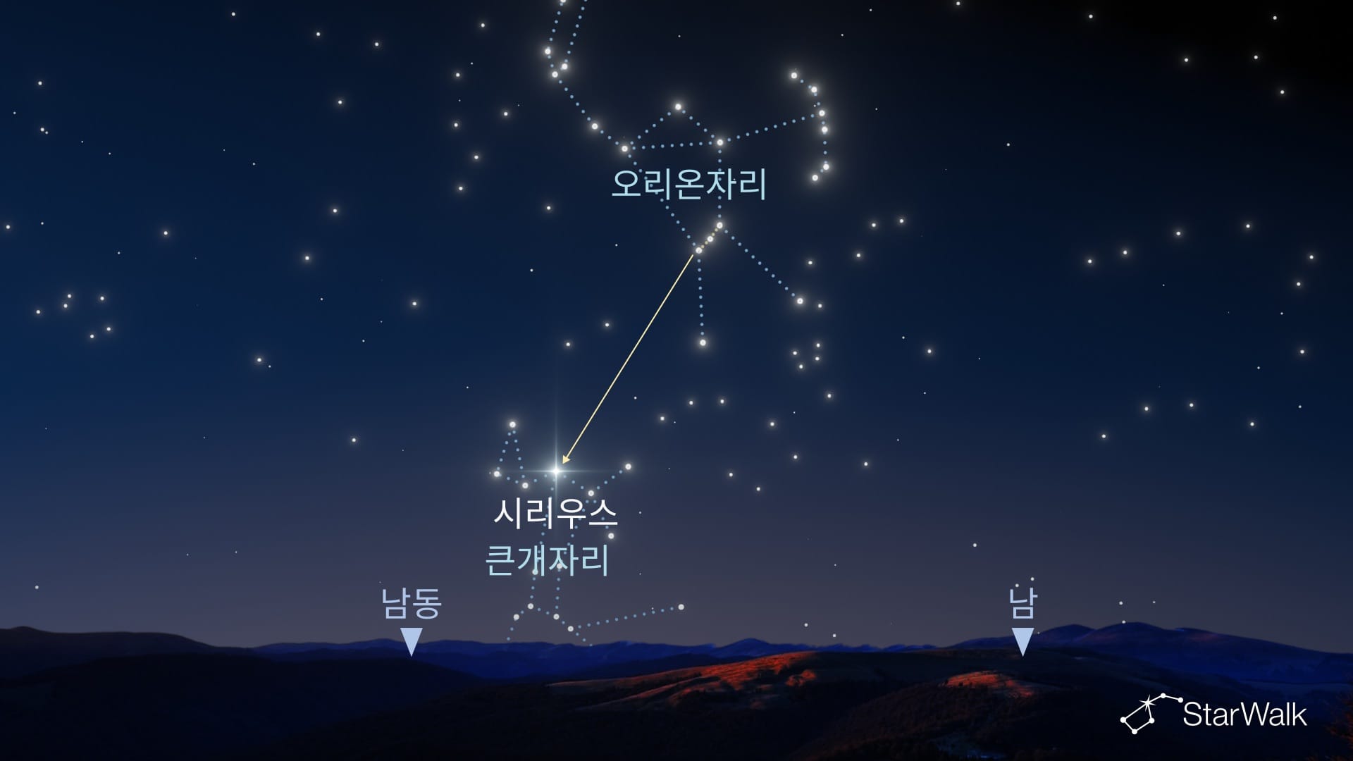 북반구에서 시리우스 찾는 방법