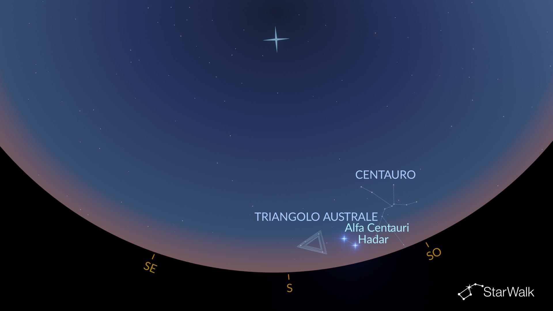 Come trovare il Triangolo Australe nell’emisfero nord