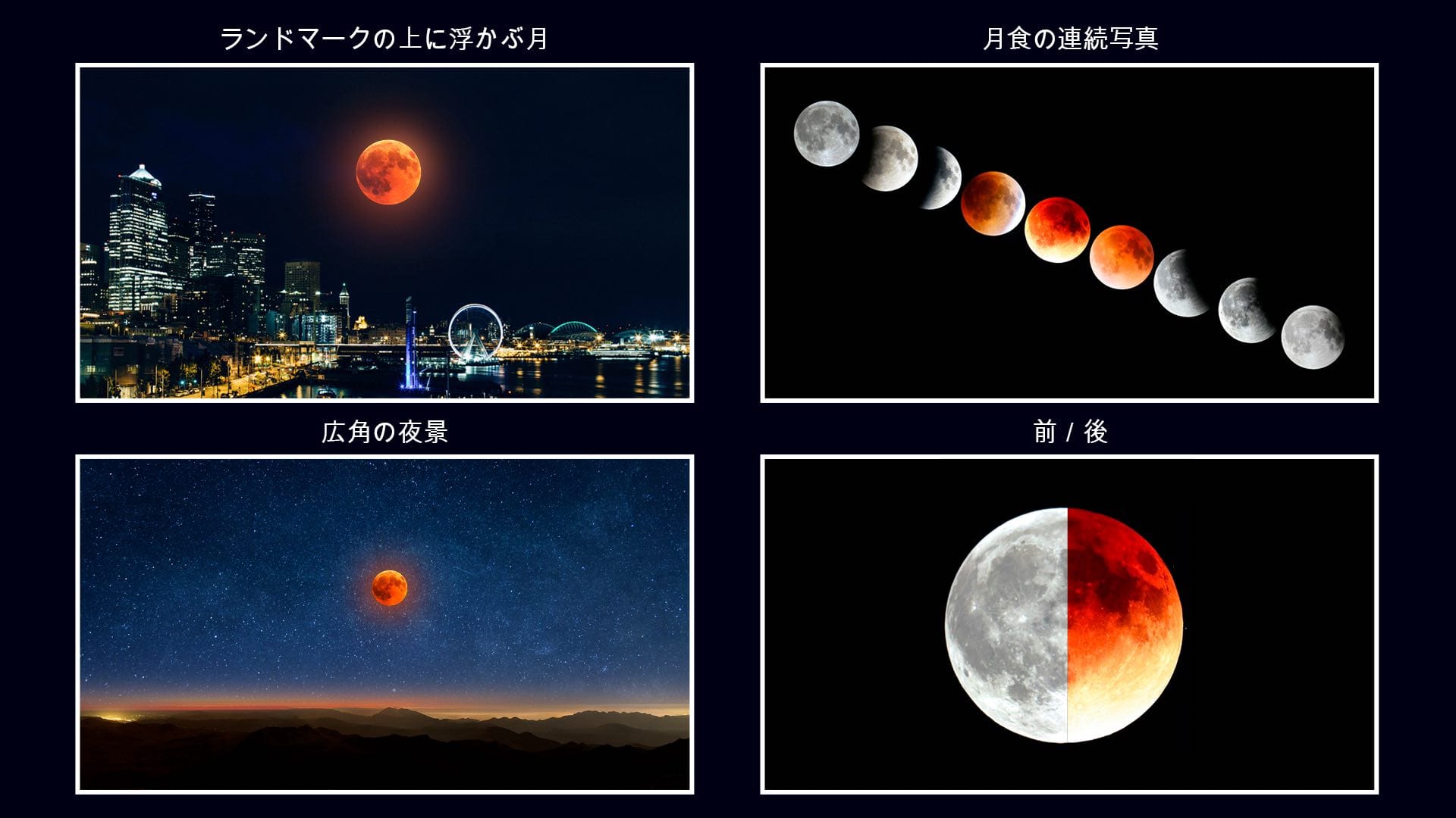月食写真のクリエイティブなアイデア