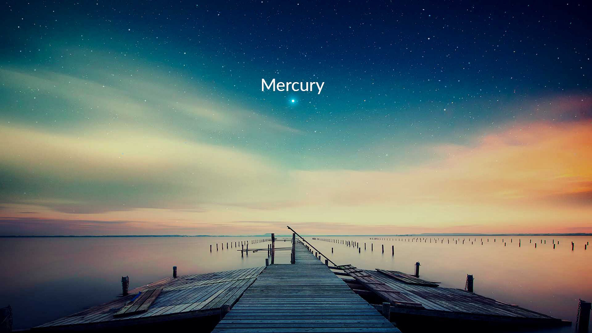 Mercury visible in the evening sky
