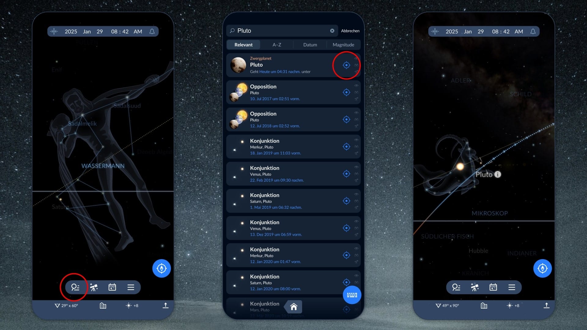 How to see Pluto with Sky Tonight