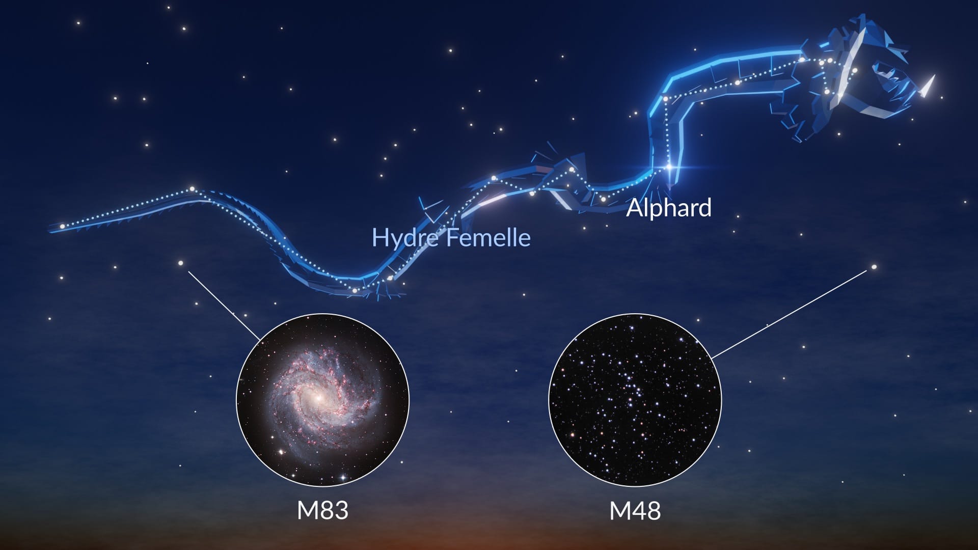 Constellation de l’Hydre : les étoiles les plus brillantes et les objets du ciel profond les plus remarquables