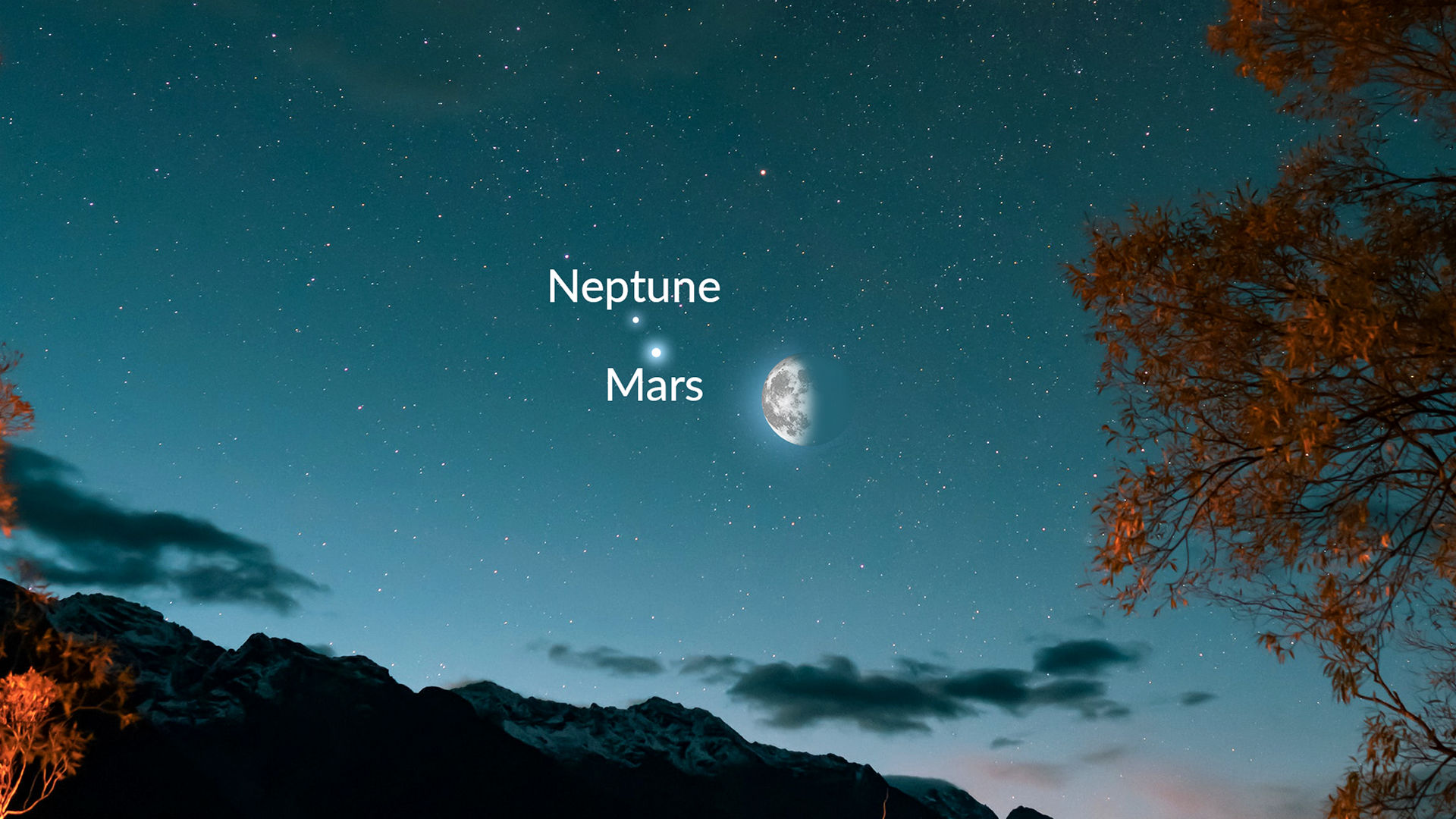 The Moon Mars And Neptune Meet Before Dawn Star Walk