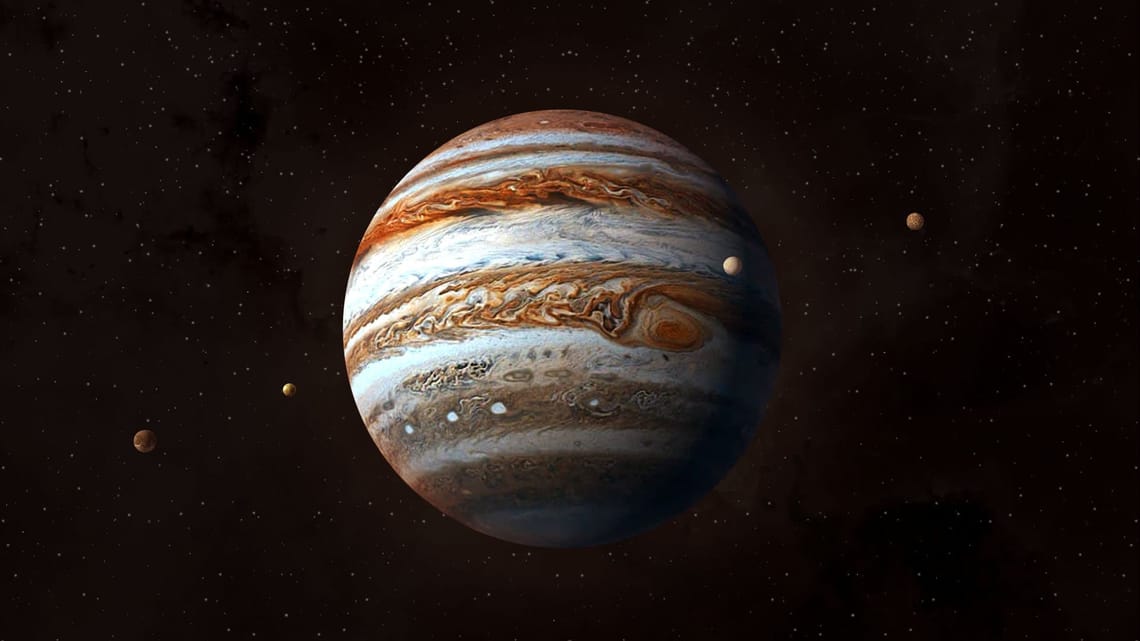 Feiten Over Jupiter | Jupitermanen, Weer, Massa, Oppervlak | De Grote Rode  Vlek | Star Walk