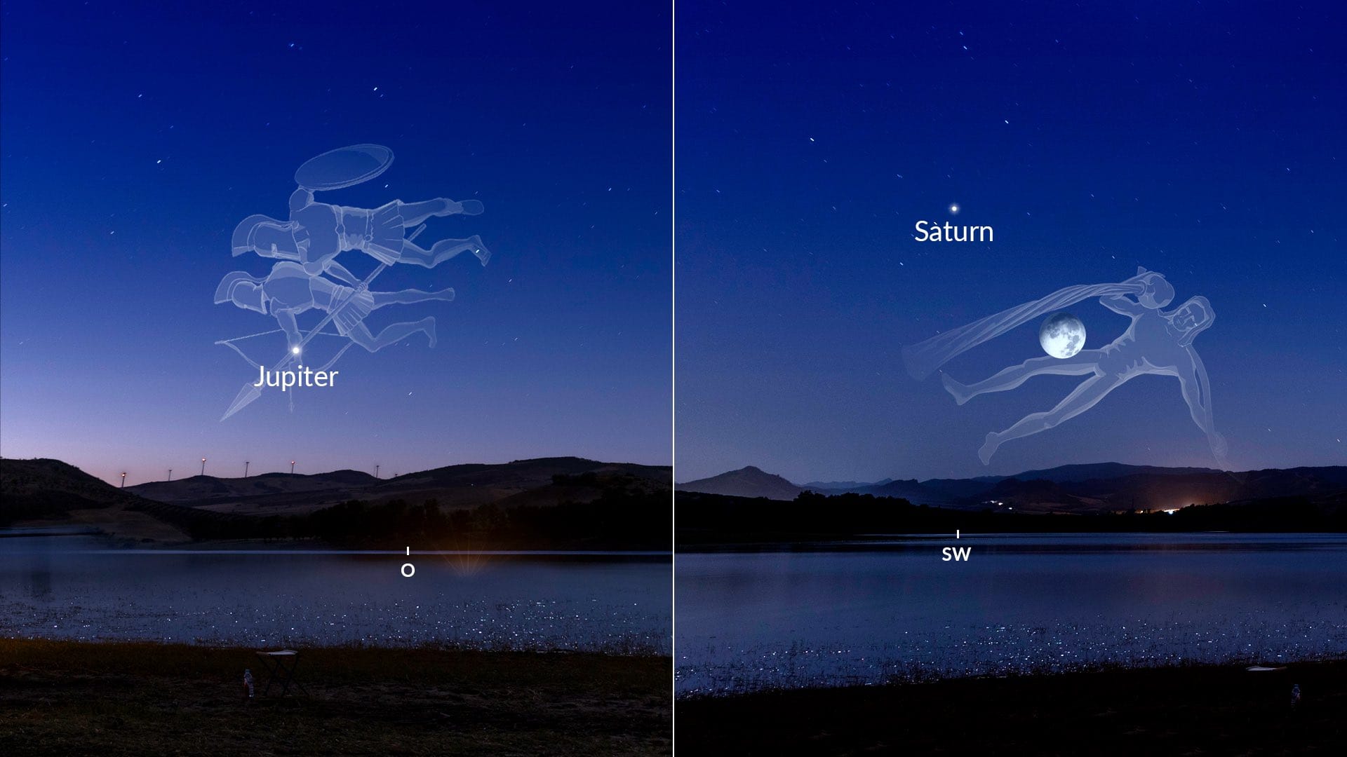 Jupiter und Saturn, 31. Oktober