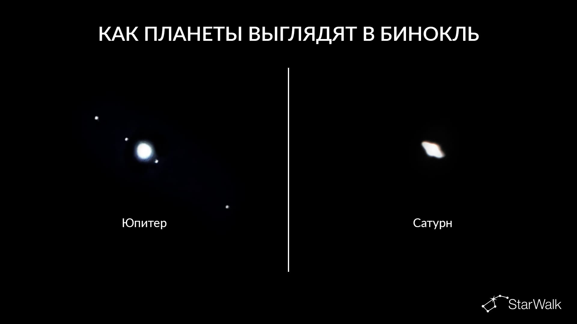 Юпитер и Сатурн в бинокль