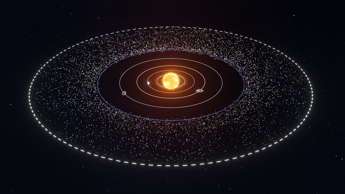 Asteroid belt outlet kuiper belt