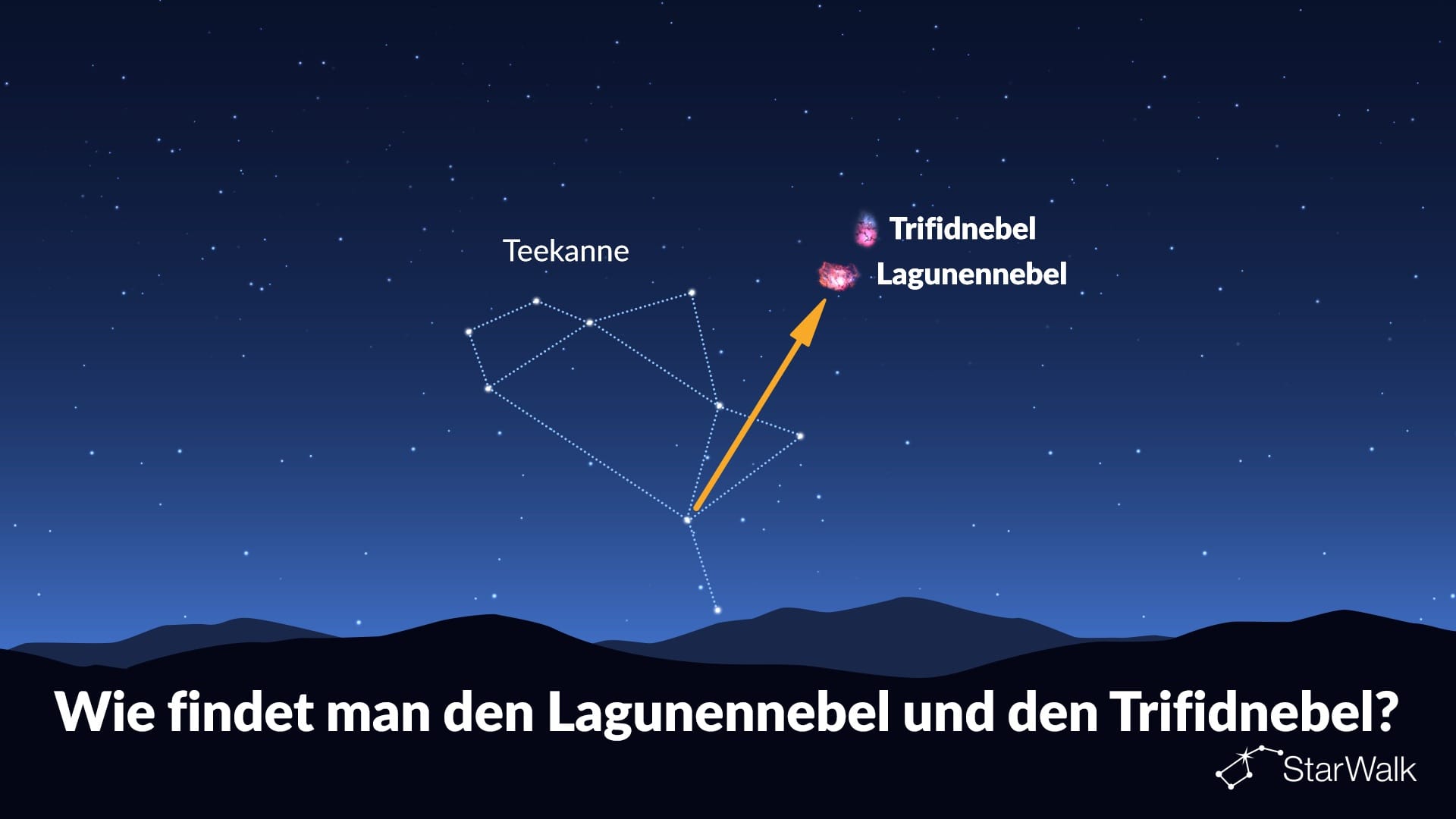 Wie findet man den Lagunennebel und den Trifidnebel?