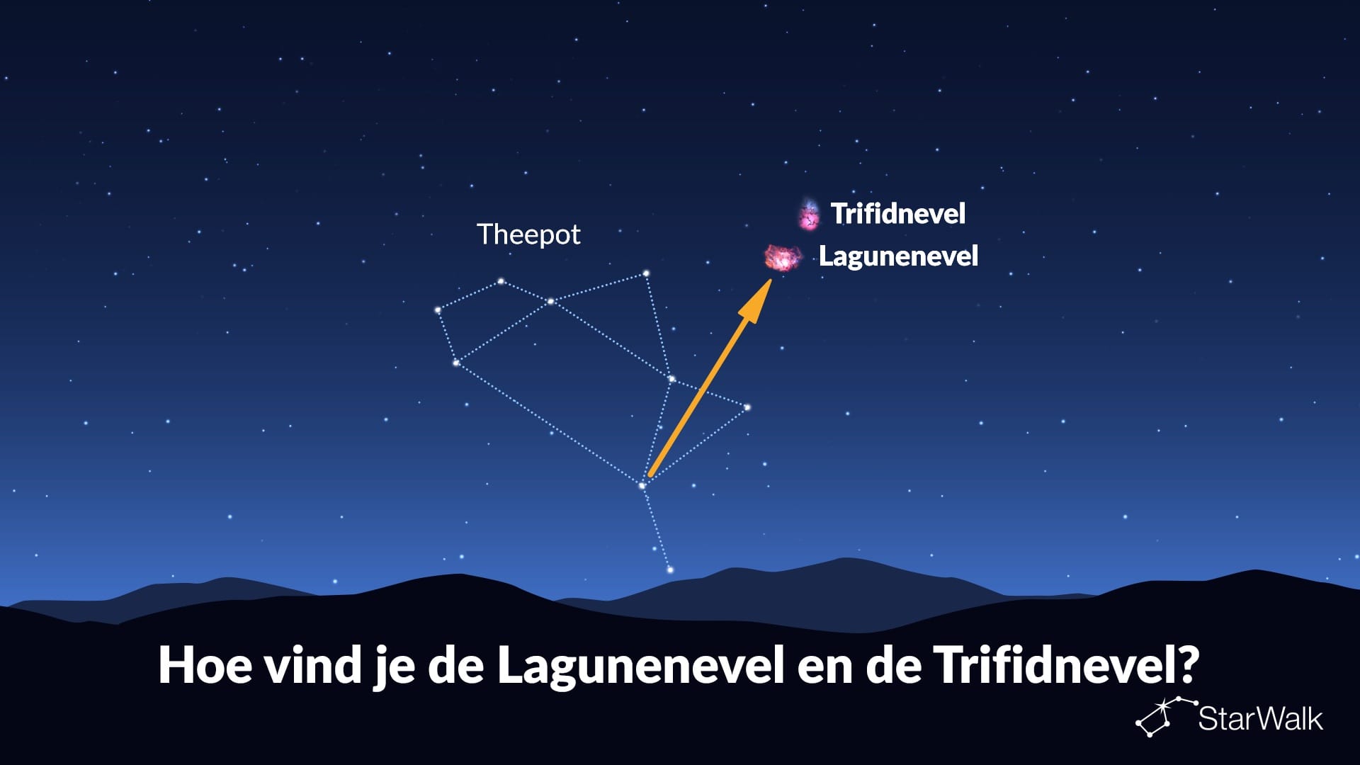 Hoe vind je de Lagunenevel en de Trifidnevel