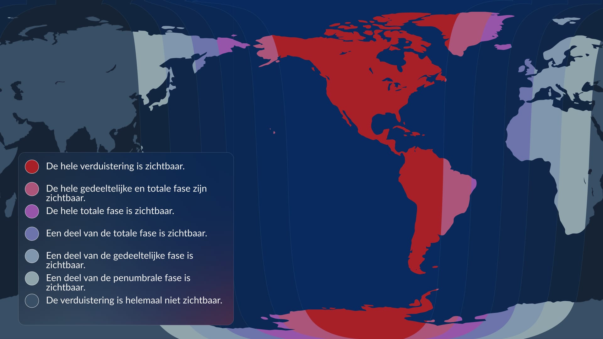 Map of the lunar eclipse (March 2025)