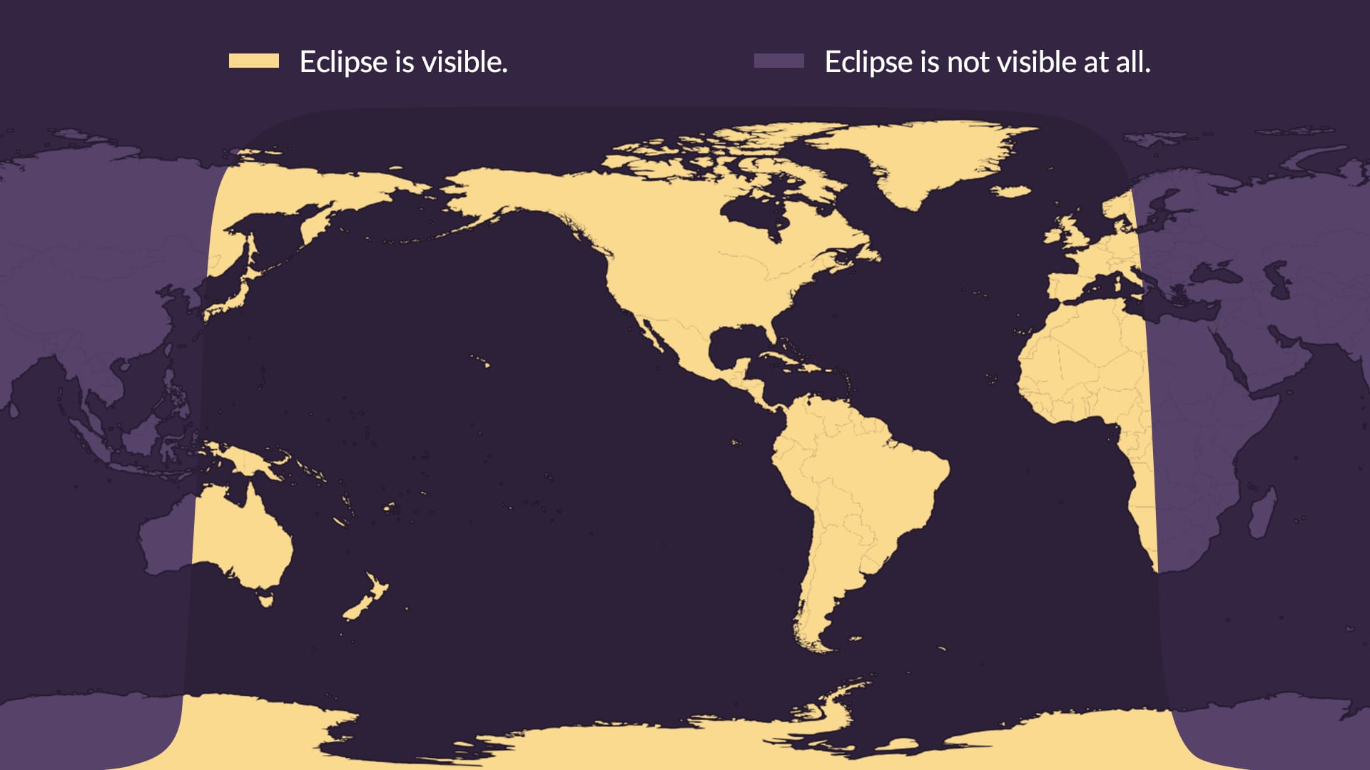 Lunar eclipse March 2024: map