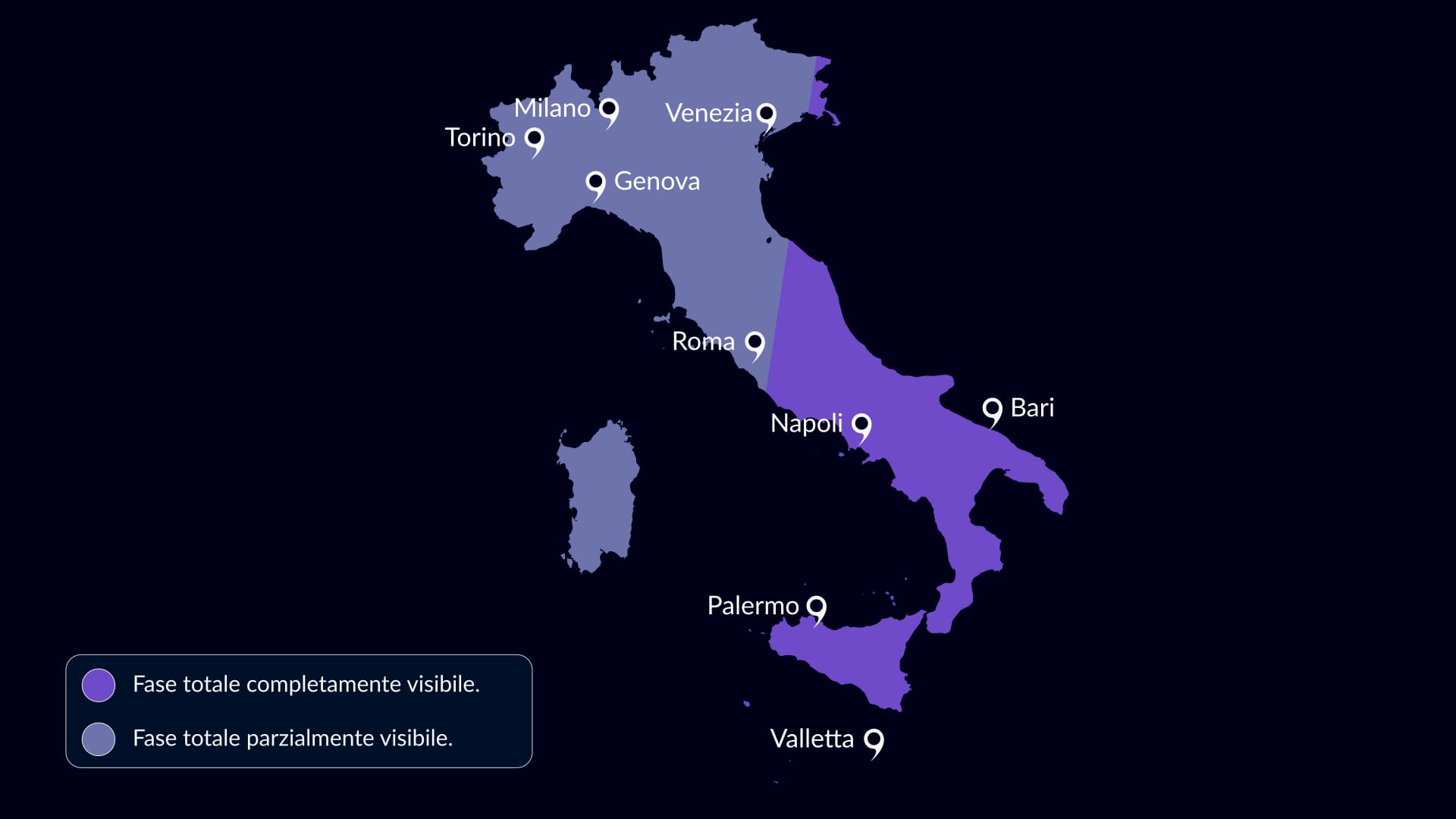 Lunar eclipse Sept 2025 Map Italy