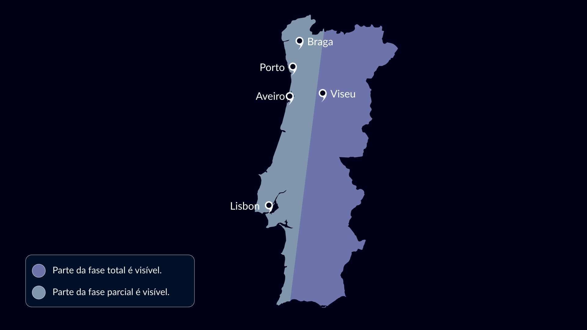 Lunar eclipse Sept 2025 Map Portugal