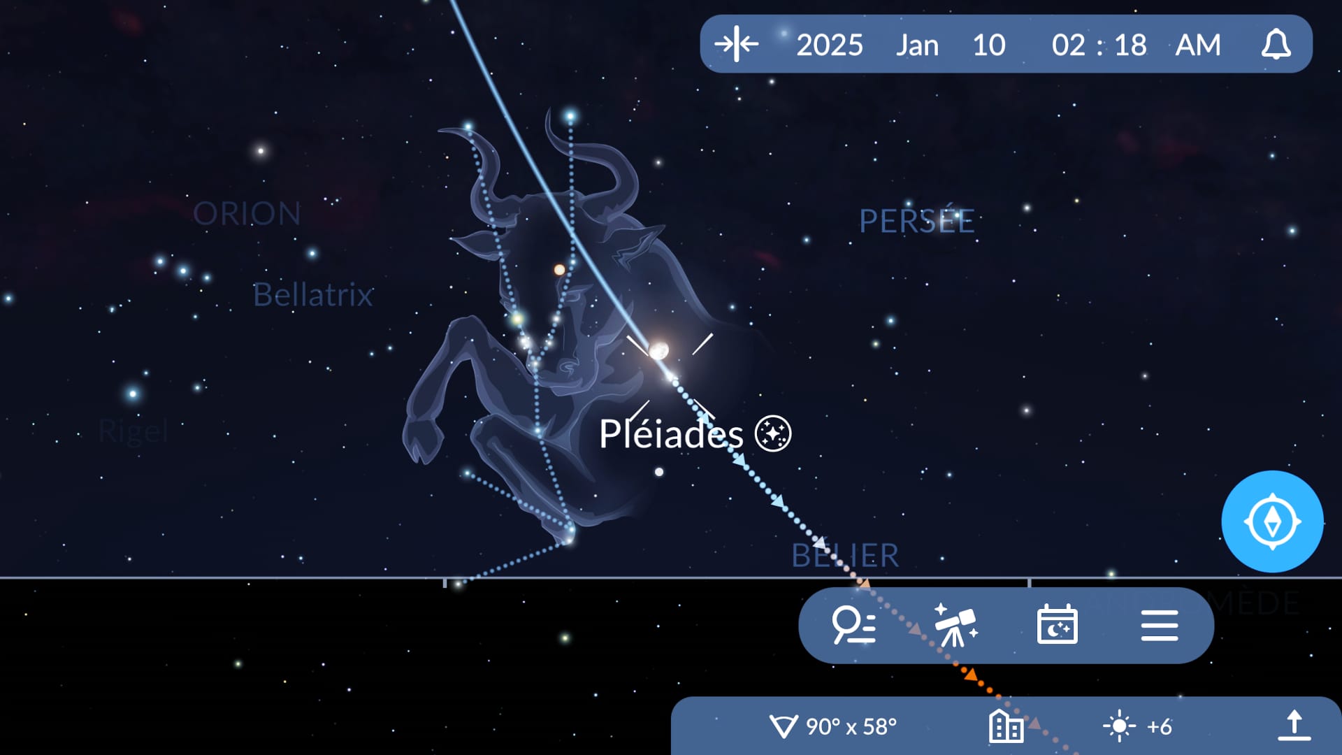 Pleiades near Moon