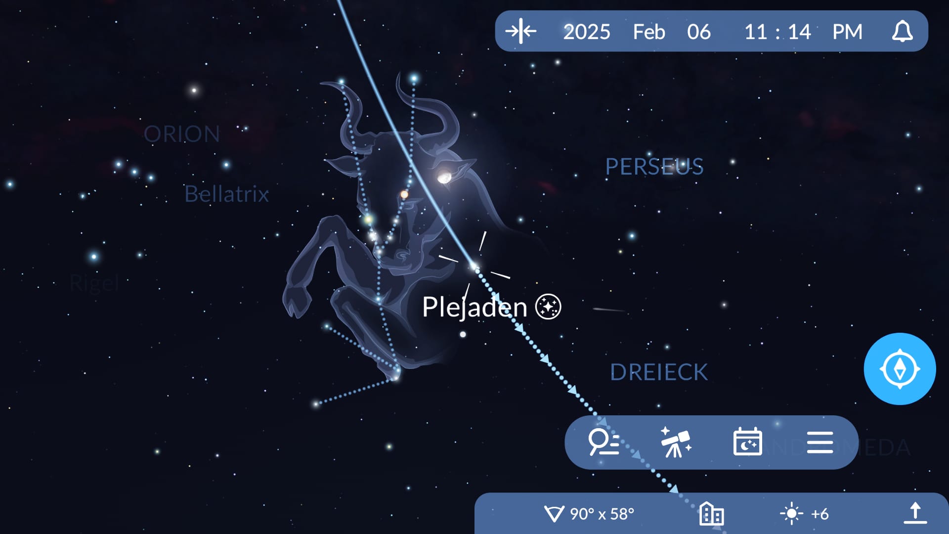 Pleiades near Moon