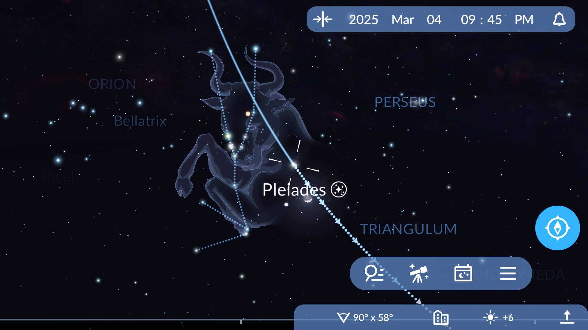 Pleiades near Moon