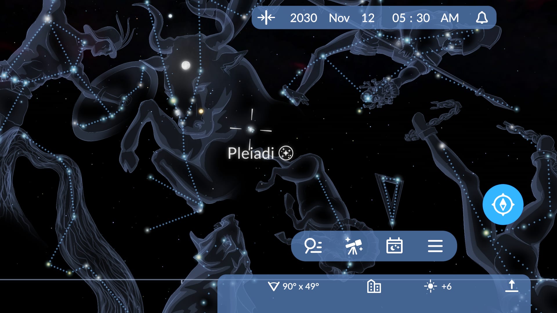 Pleiades in Sky Tonight