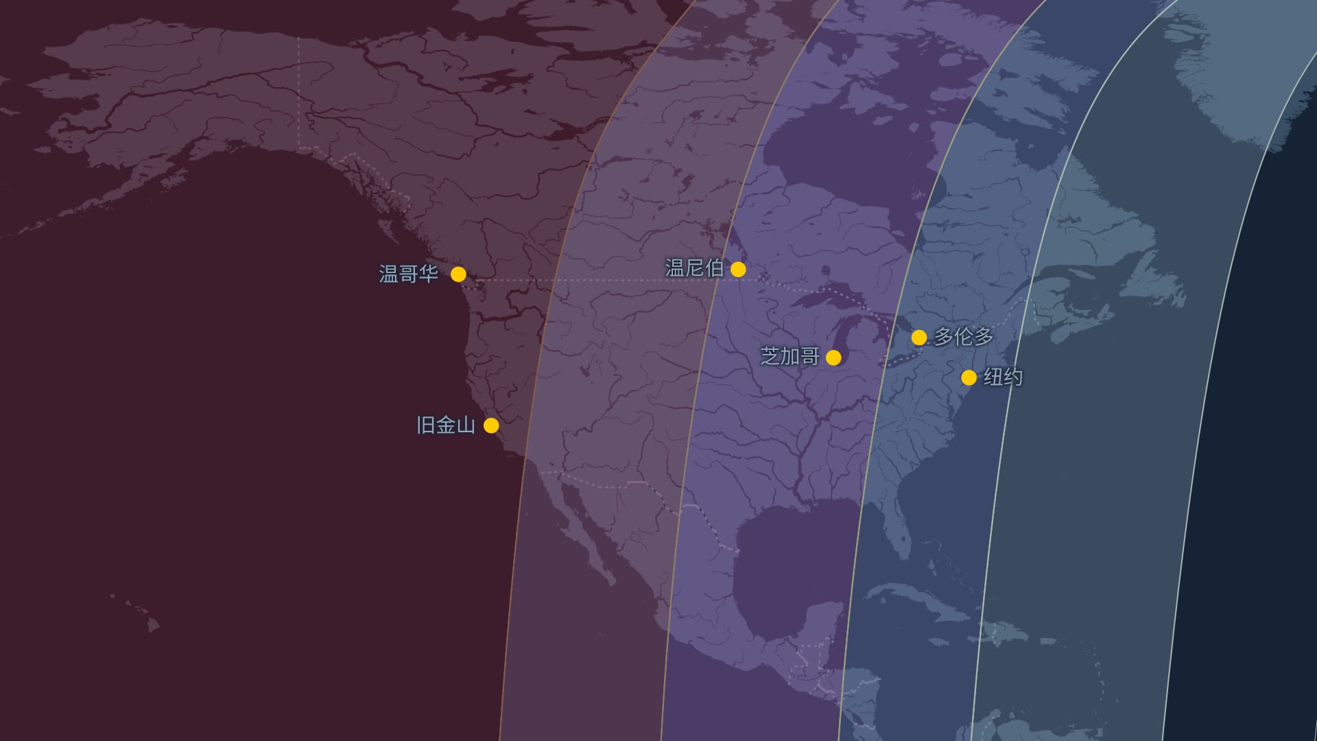 月食可见性地图：2026年3月血月在美国和加拿大