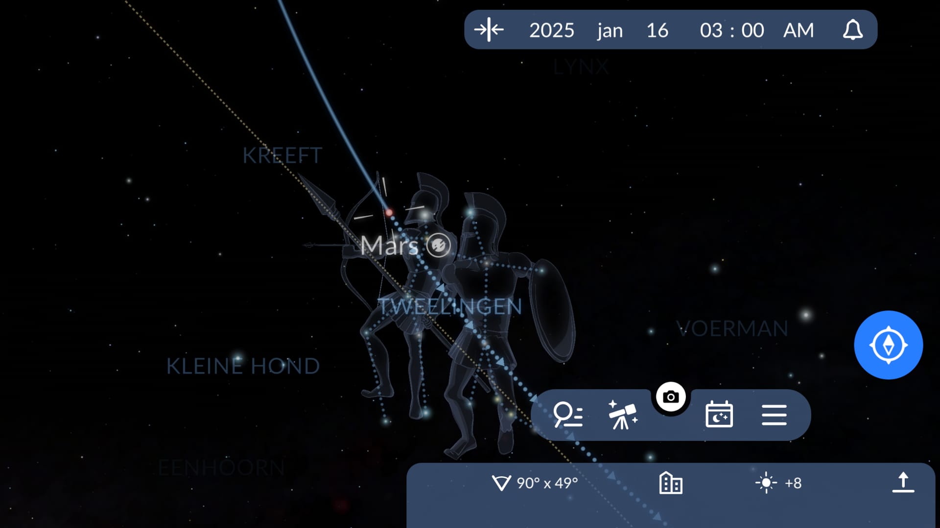 Mars at opposition 2025 (Sky Tonight)