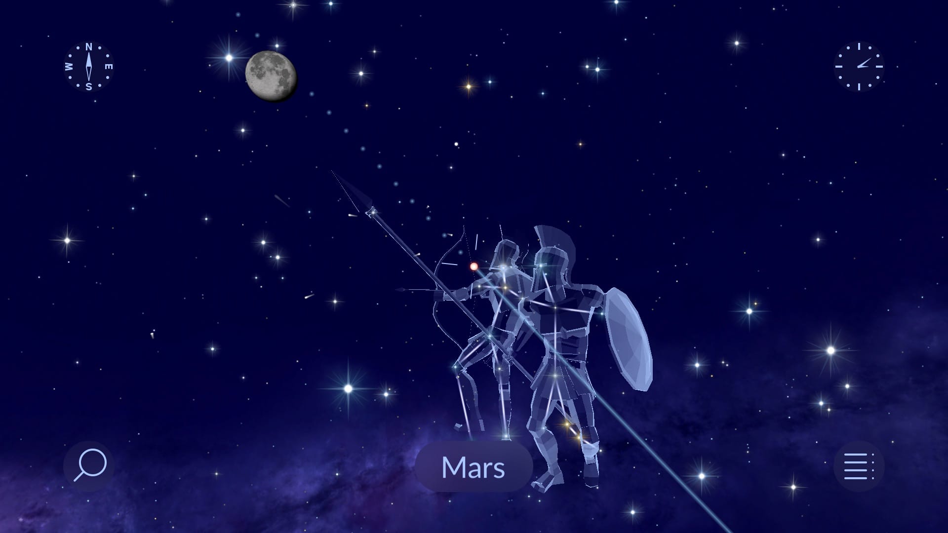 Mars opposition 2025 (Star Walk 2)