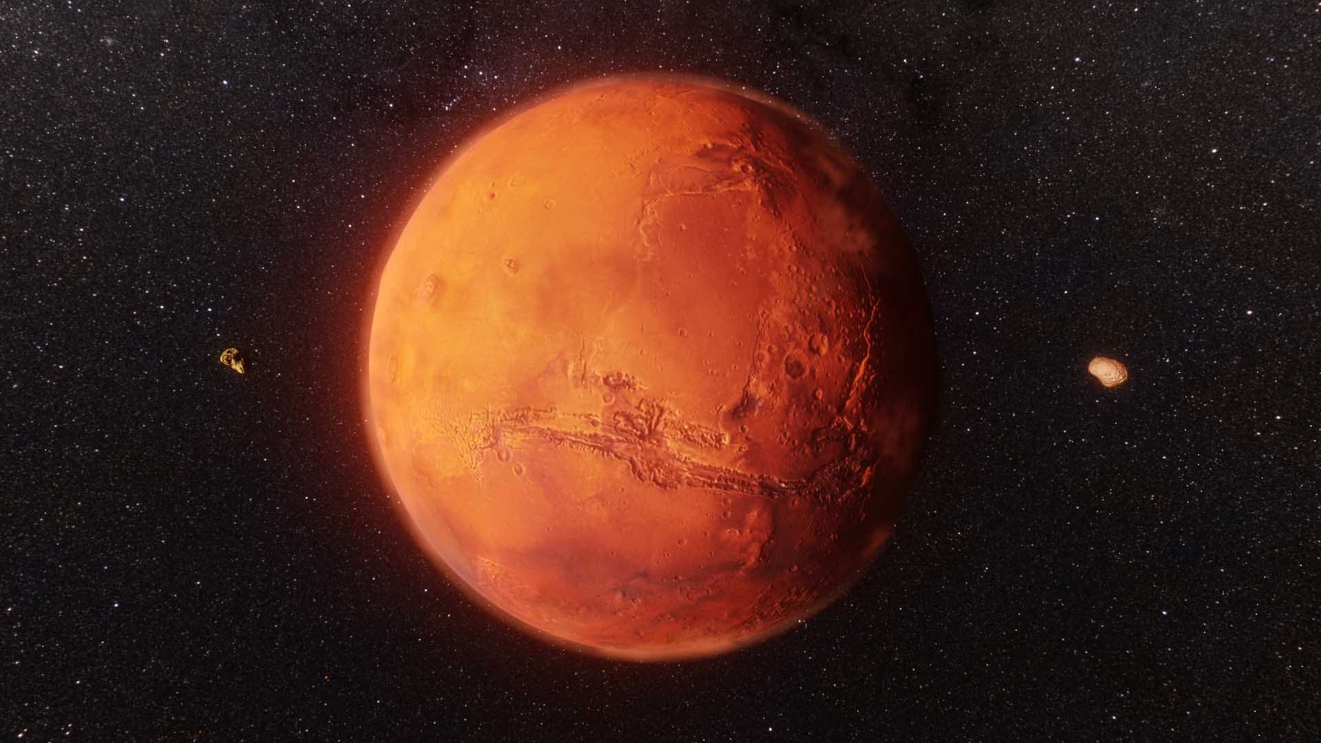 Mars (planète), Température sur Mars, Gravité sur Mars