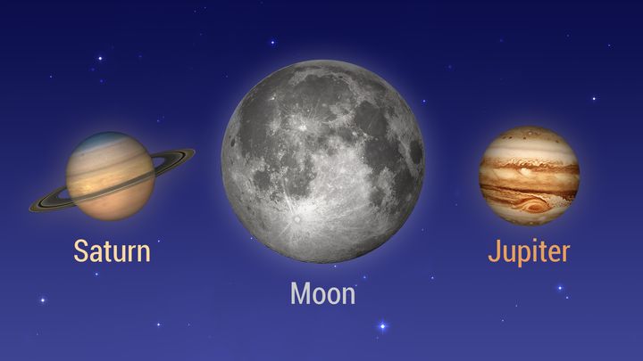 The Moon Shines with Jupiter and Saturn | Star Walk