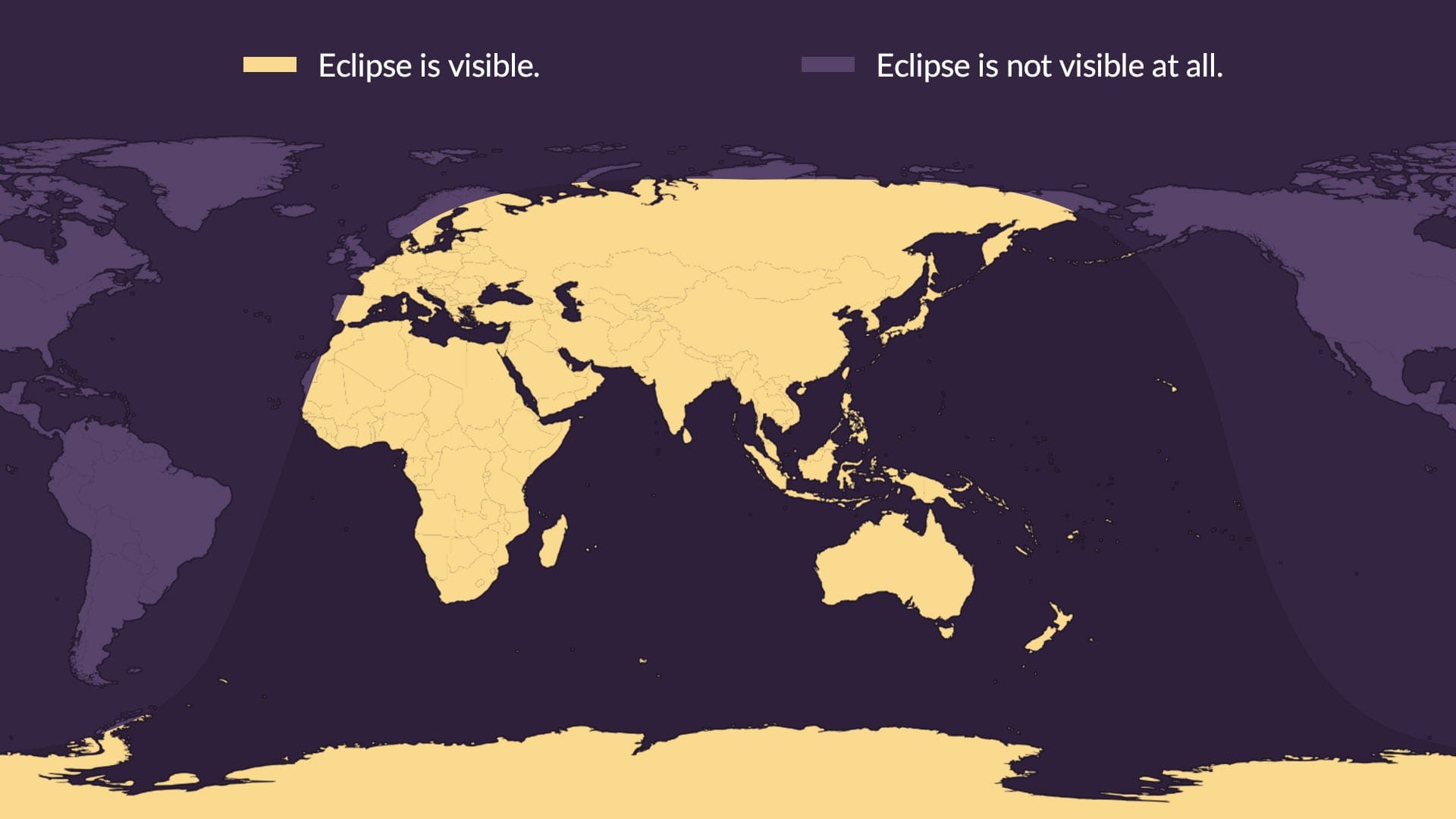 Map of the lunar eclipse in May 2023