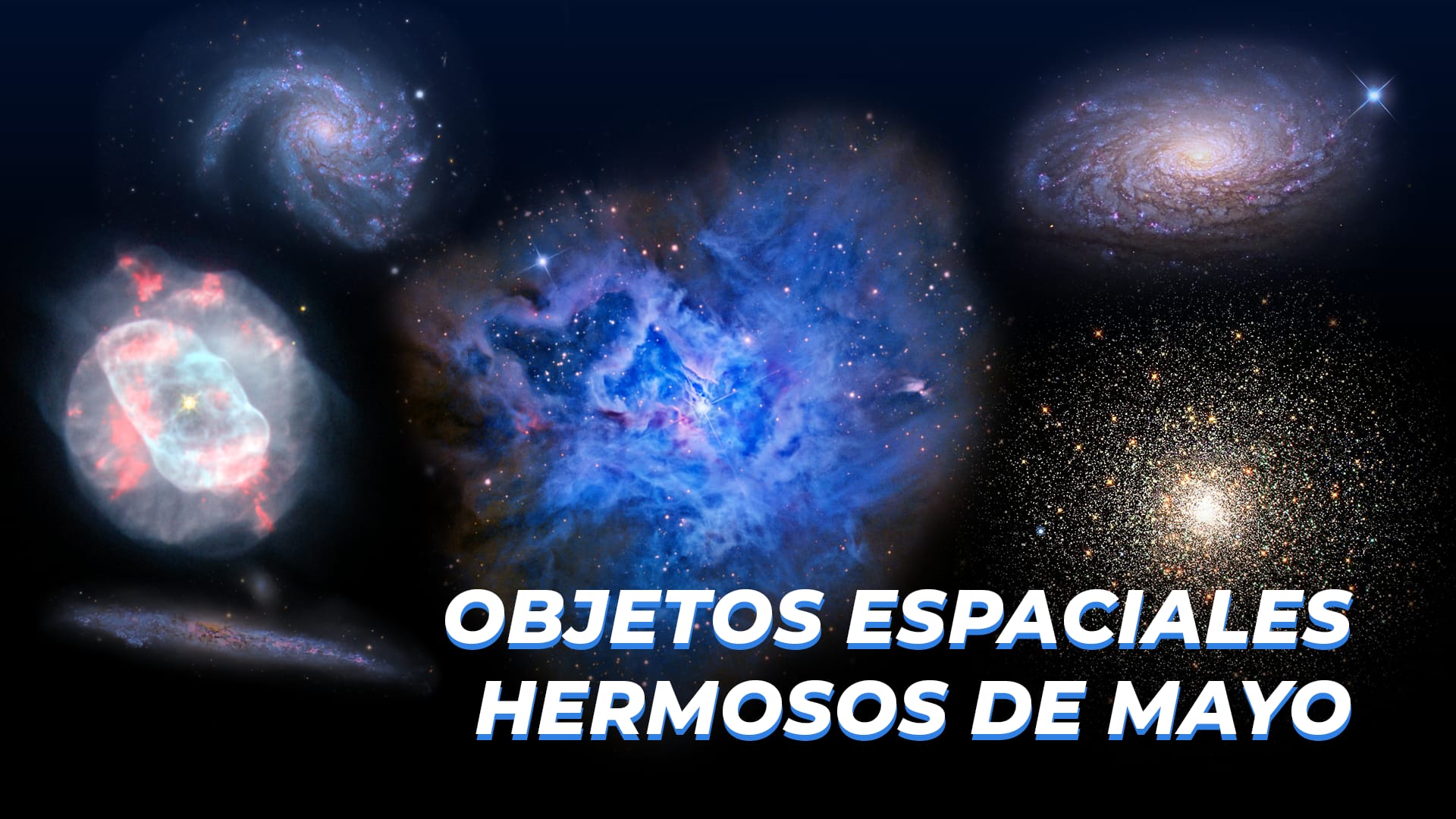 Objetos espaciales hermosos de mayo