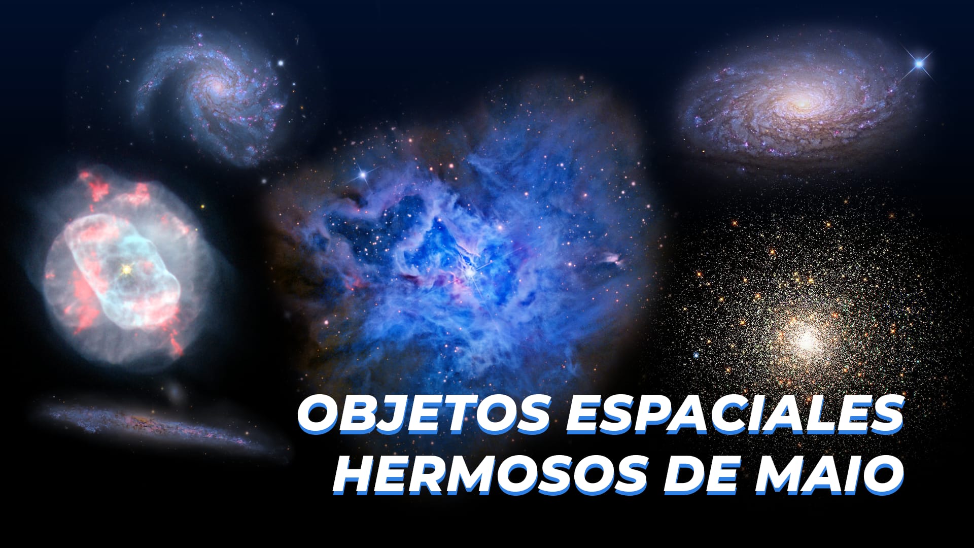 Objetos espaciales hermosos de maio