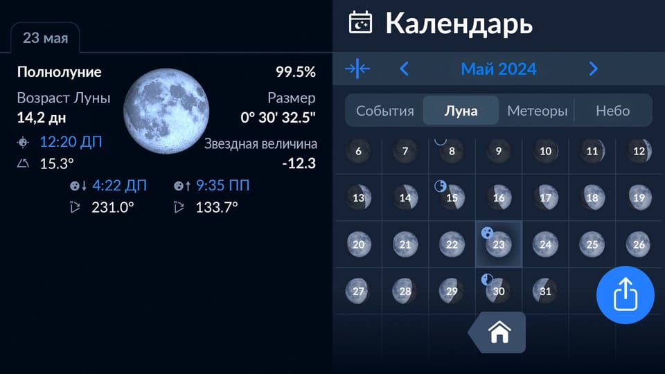 Когда полнолуние в мае 2024 | Полнолуние 23 мая 2024 | Цветочная Луна ...