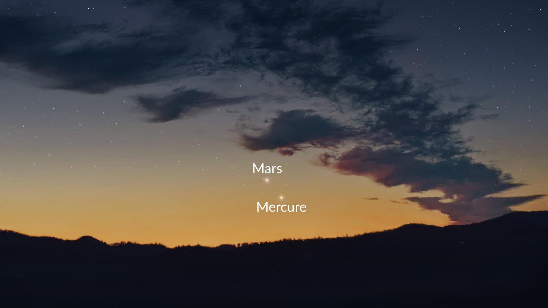 Mercury and Mars in August 2023