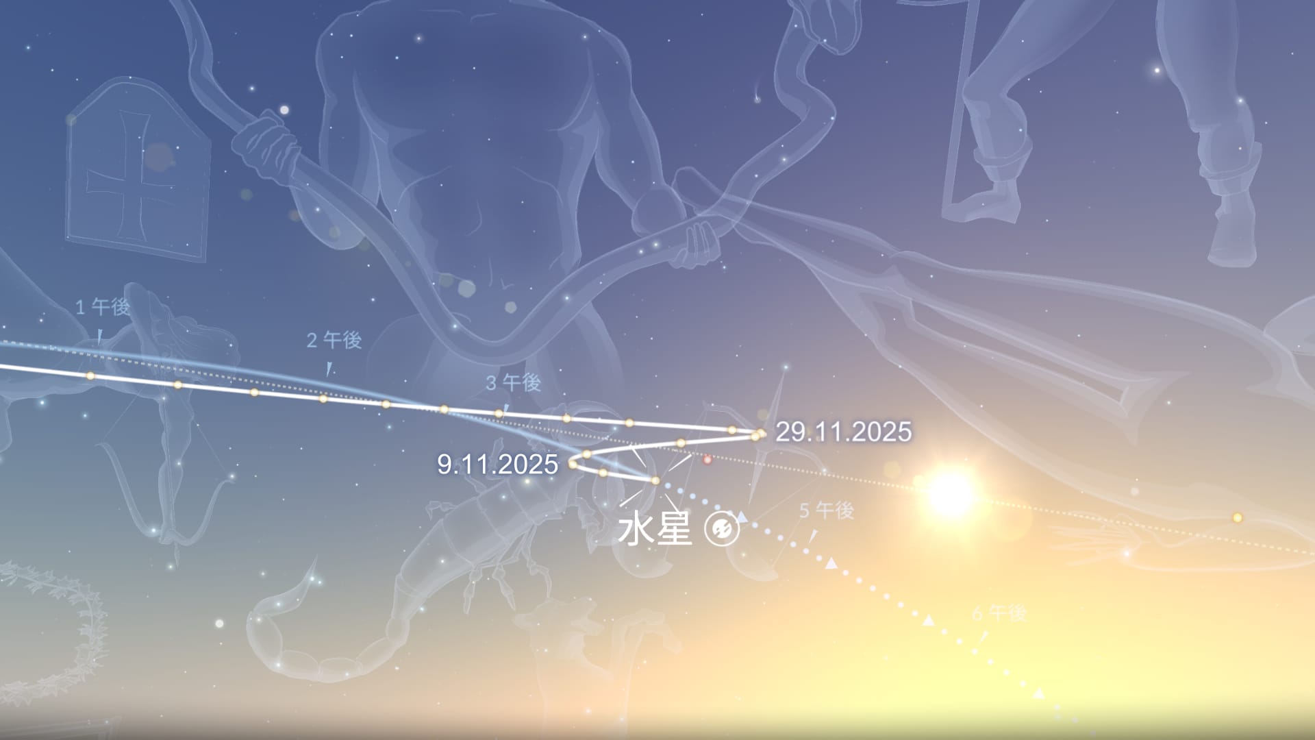 水星の逆行を追跡