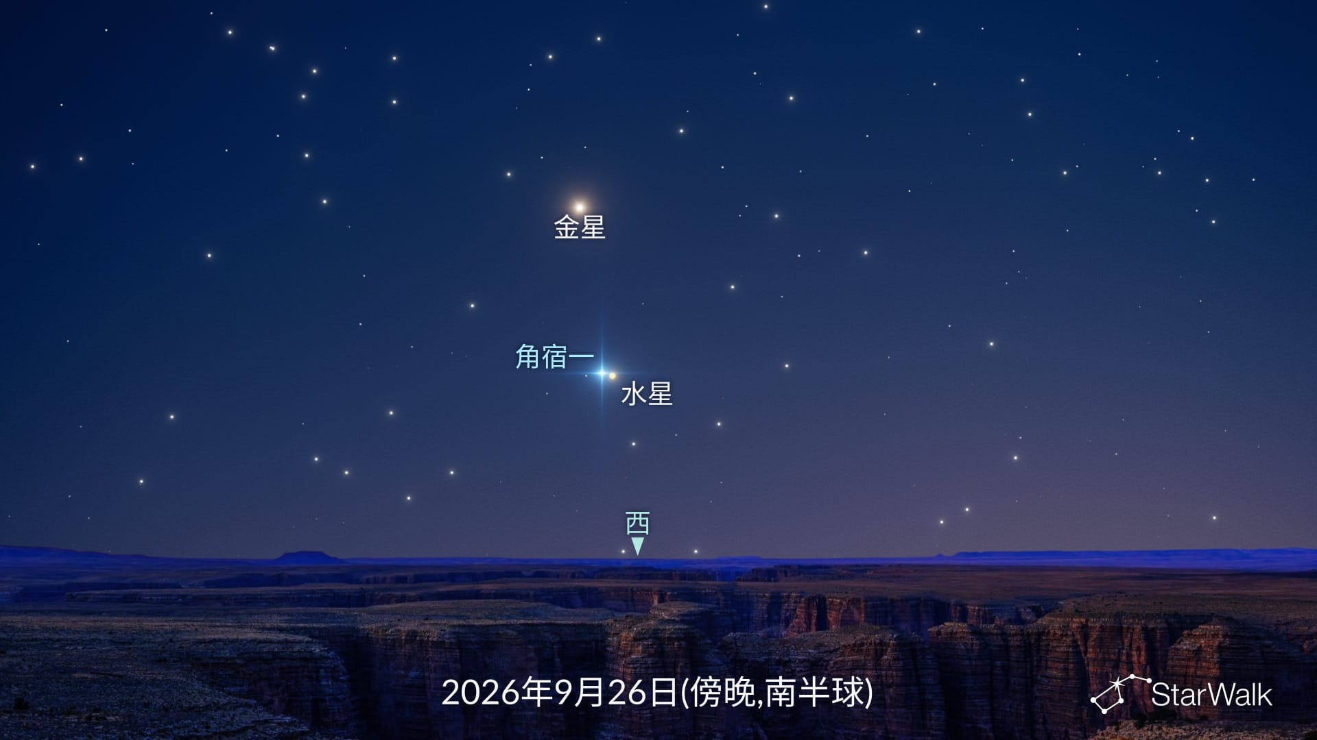 2026年9月26日水星接近角宿一