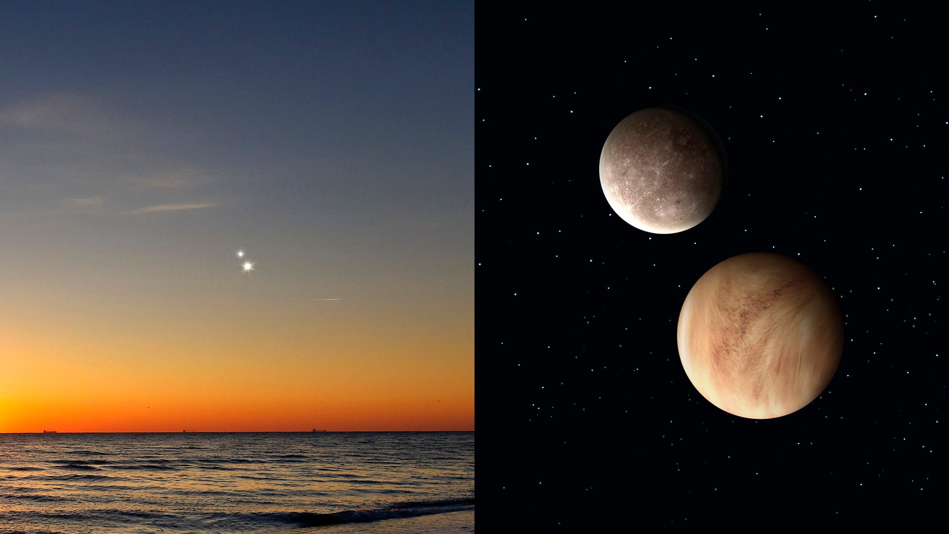 Venus near Mercury, November 2025