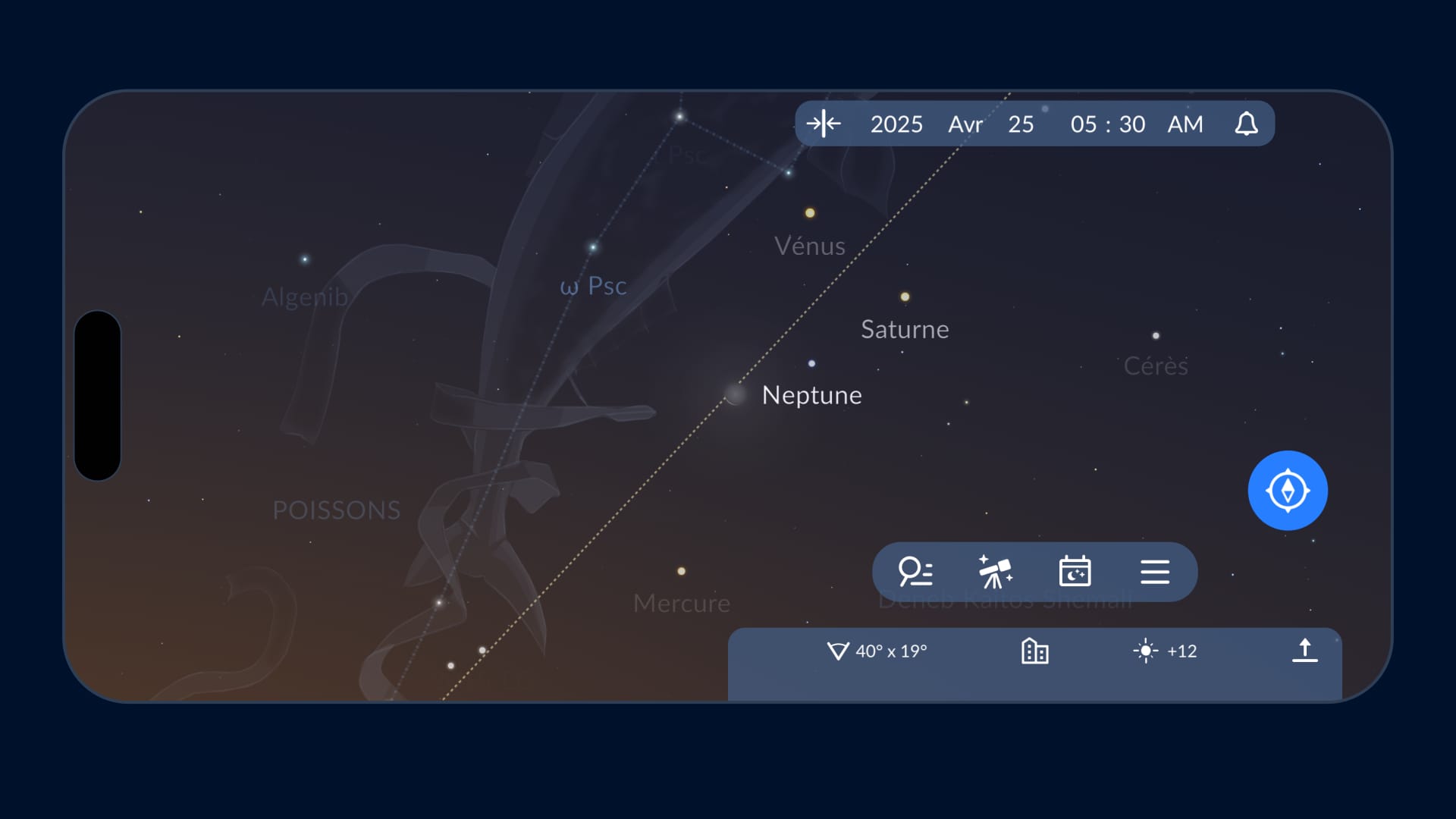 Vénus près de la Lune, Saturne, Mercure et Neptune – Avril 2025