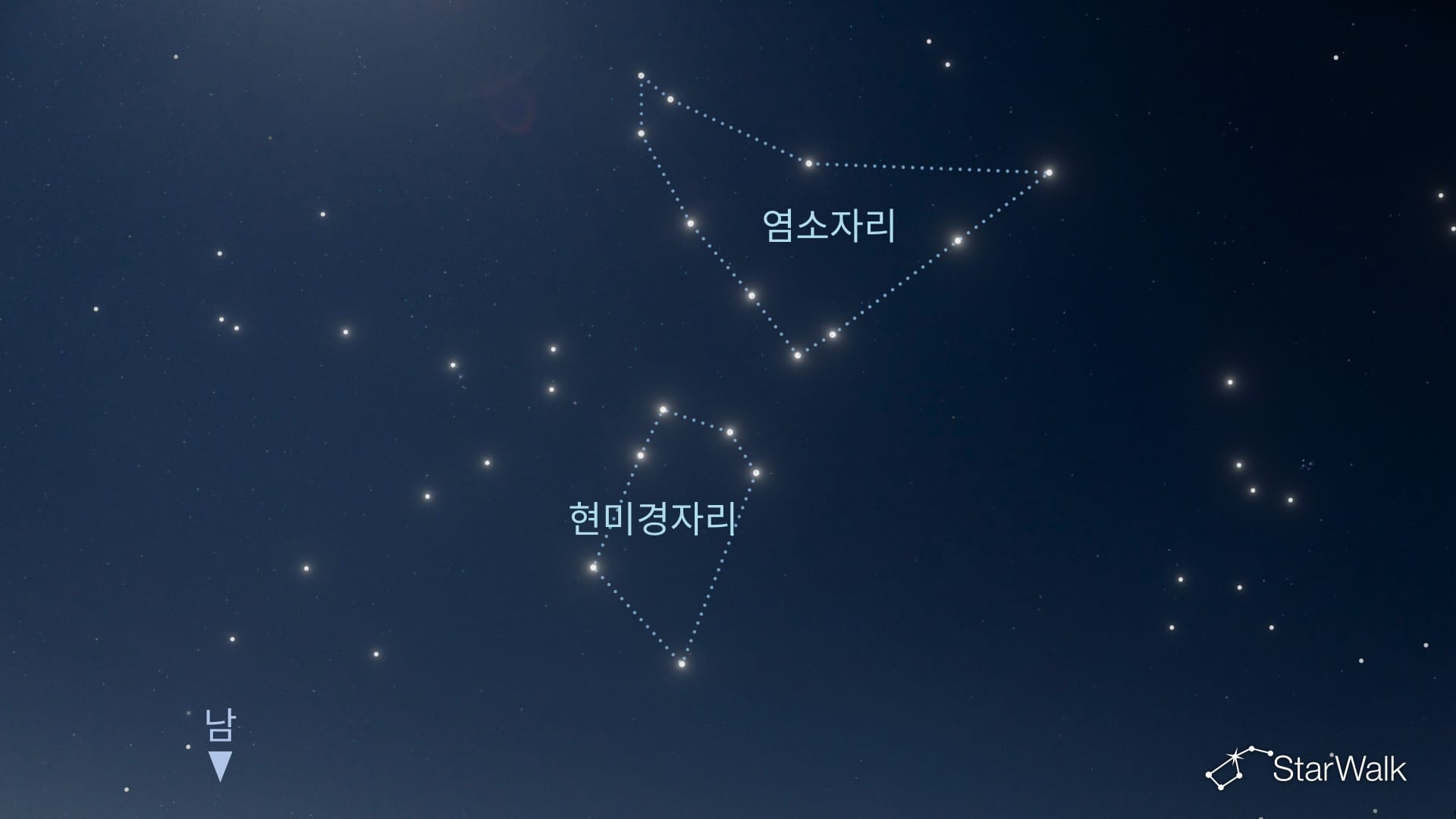 북반구에서 현미경자리를 찾는 방법