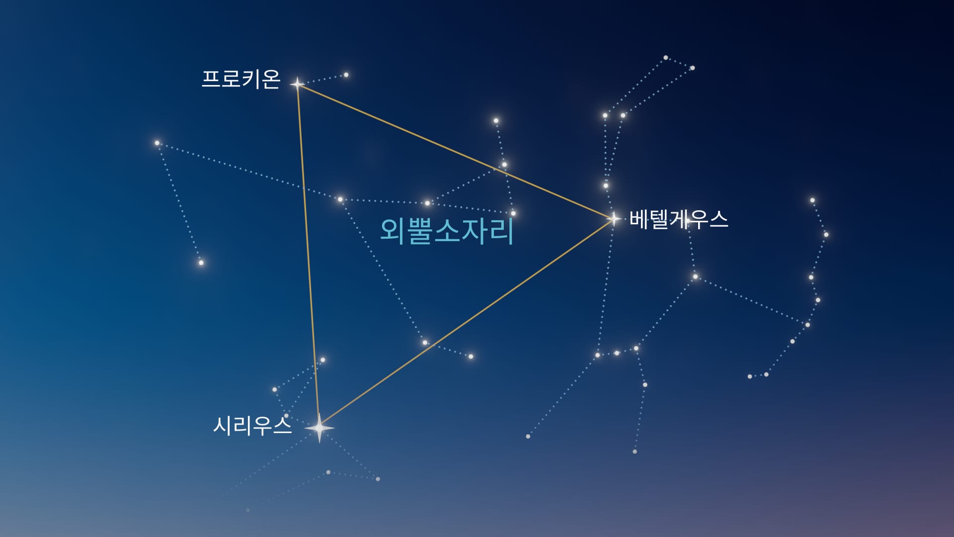 외뿔소자리와 겨울 삼각형