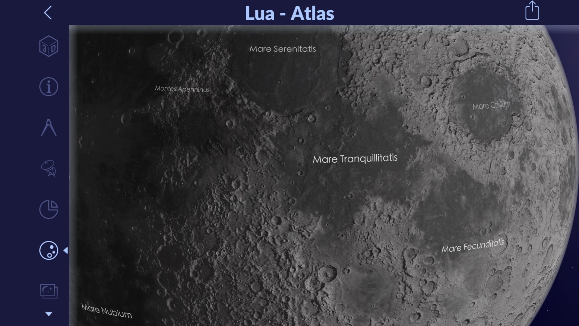 Explore a Lua com Star Walk 2
